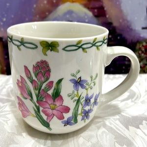 Thomson Floral Garden Mug 3 3/4” China Microwave & Dishwasher Safe.